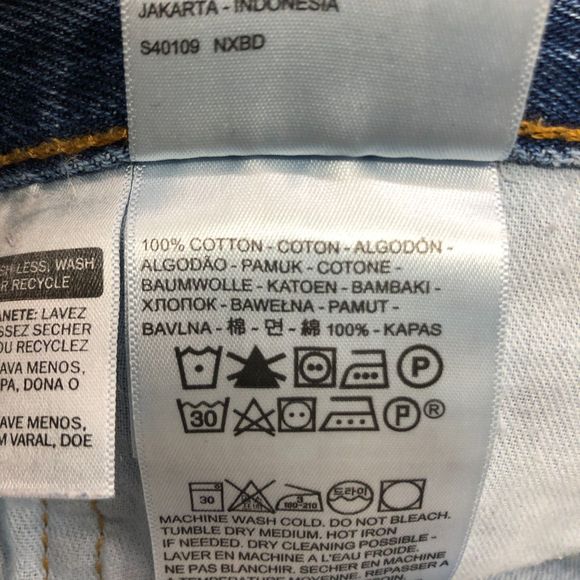 Levi's 505 Men Blue Denim Straight Leg 100% Cotton Jeans Size 34X29 B205 -3 - Picture 10 of 16